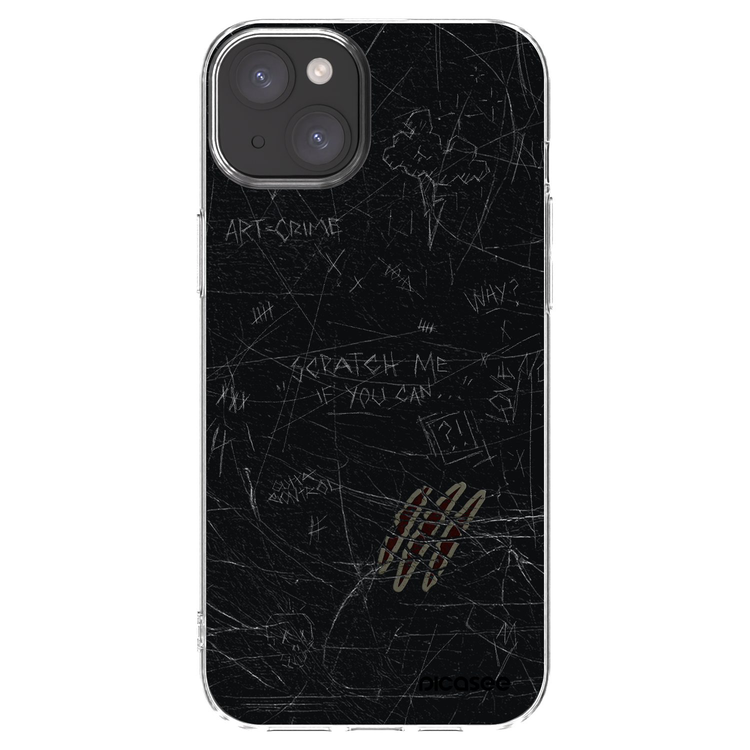 Picasee silikonový průhledný obal pro Apple iPhone 15 Plus - SCRATCH