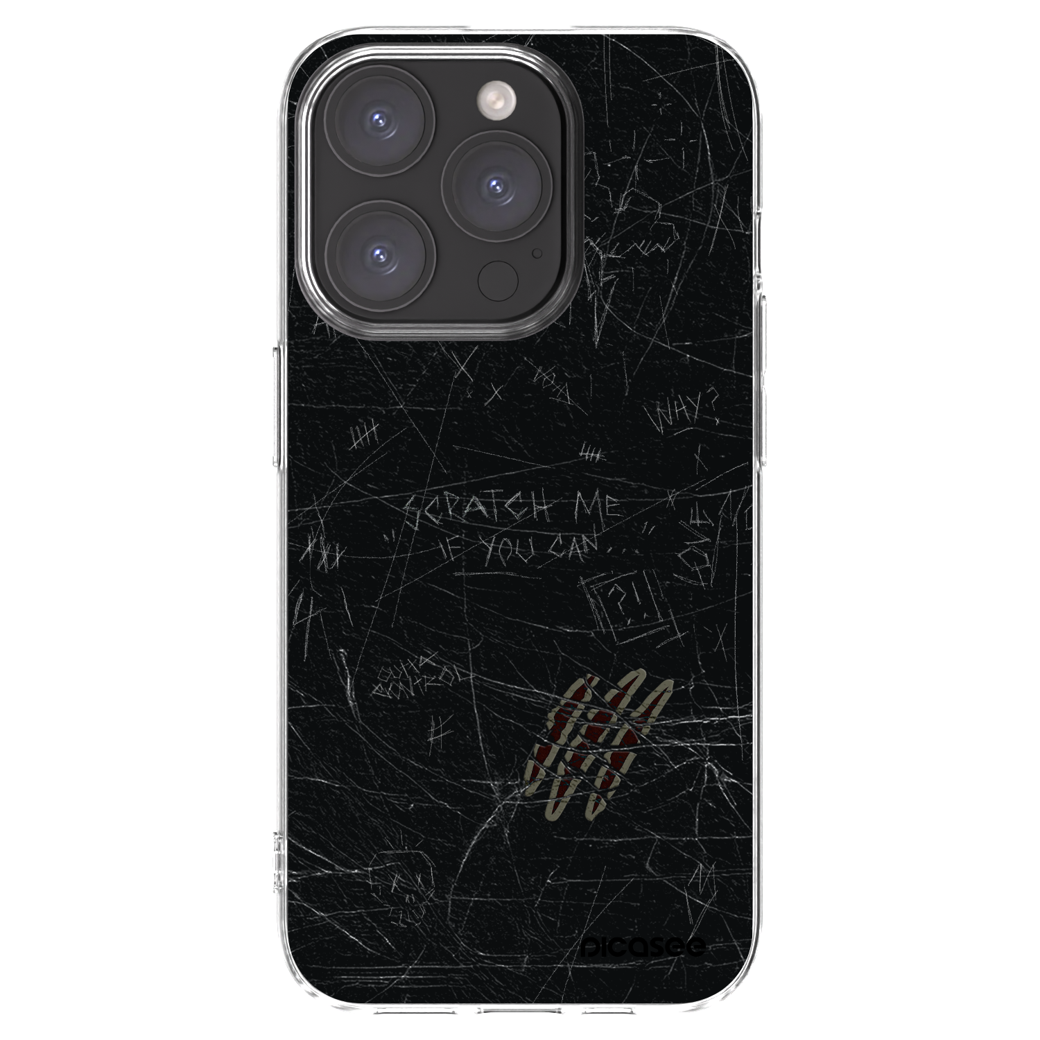 Picasee silikonový průhledný obal pro Apple iPhone 15 Pro - SCRATCH