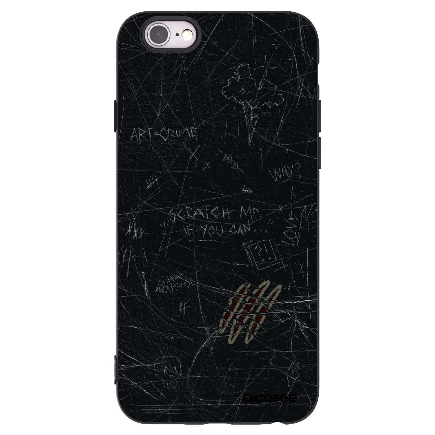 Picasee silikonový černý obal pro Apple iPhone 6/6S - SCRATCH