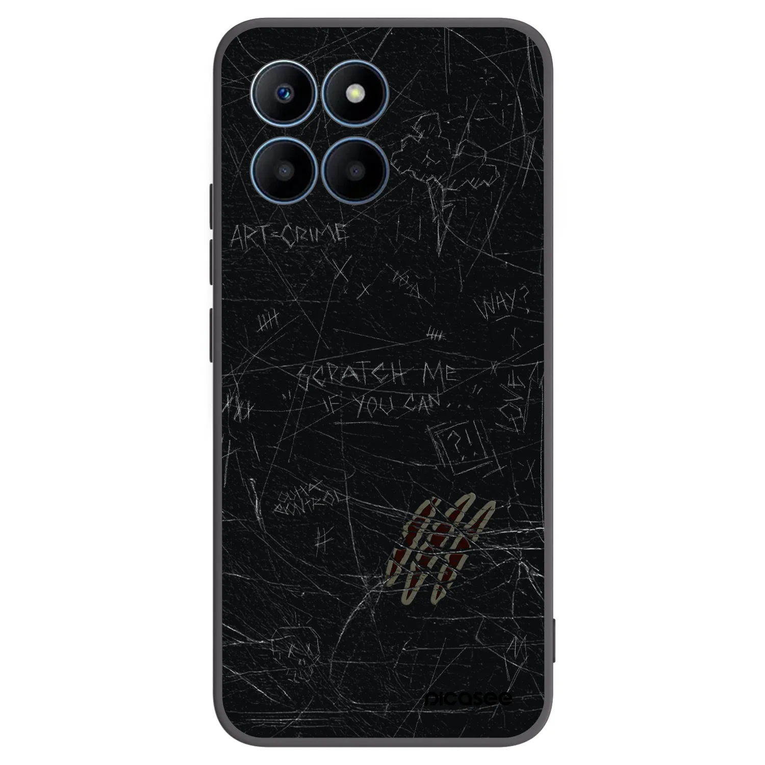 Picasee silikonový černý obal pro Honor 70 Lite - SCRATCH