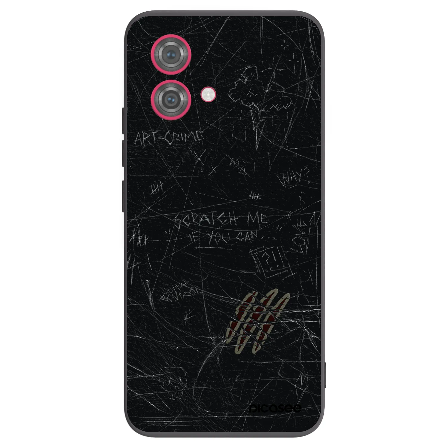 Picasee silikonový černý obal pro Motorola Moto G84 5G - SCRATCH