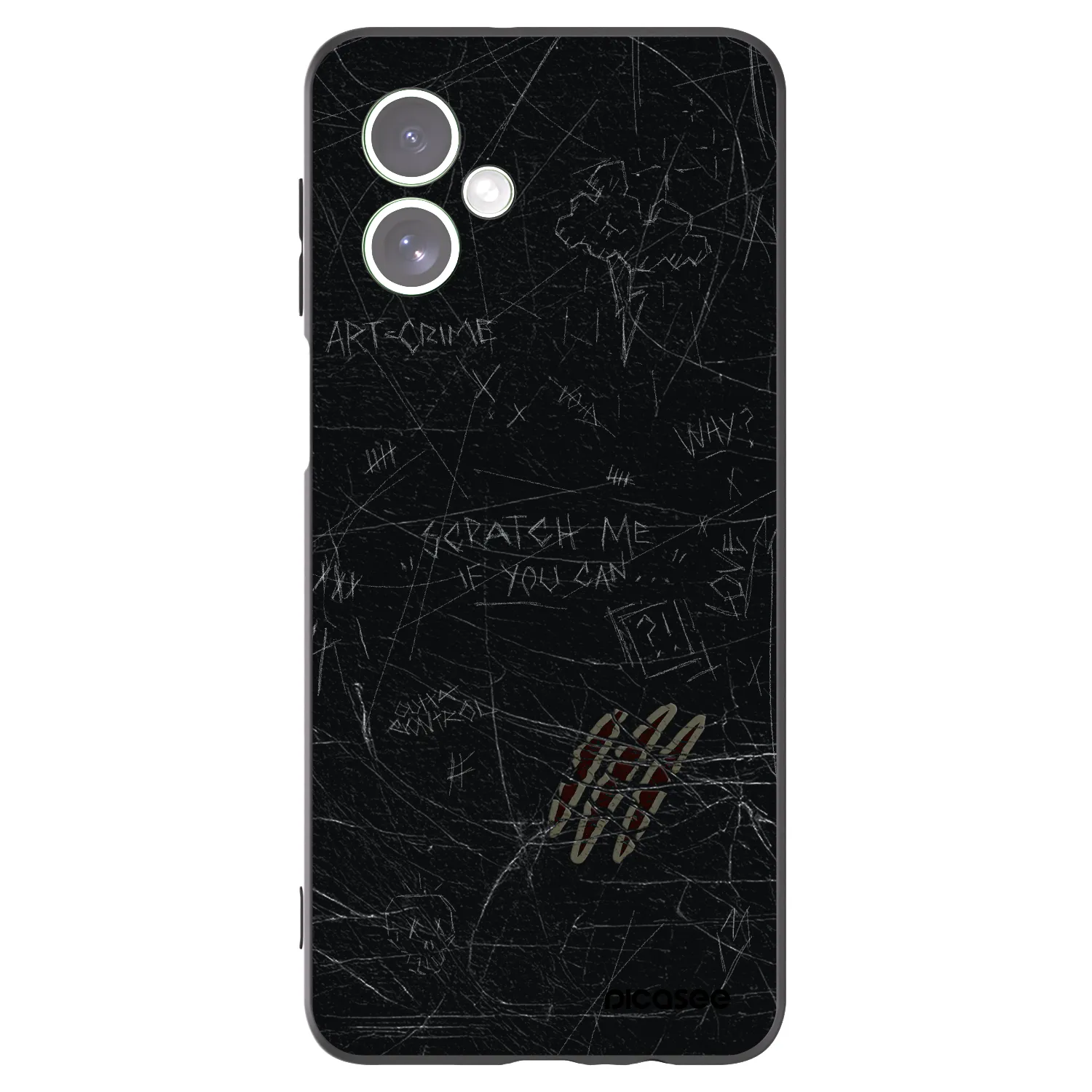 Picasee silikonový černý obal pro Motorola Moto G54 5G - SCRATCH