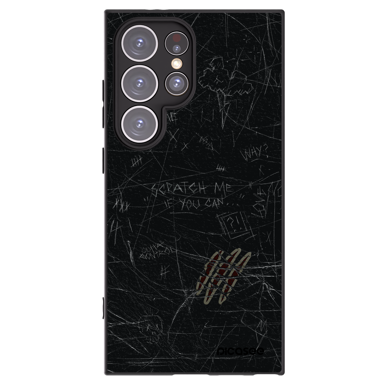 Picasee silikonový černý obal pro Samsung Galaxy S24 Ultra S928B 5G - SCRATCH