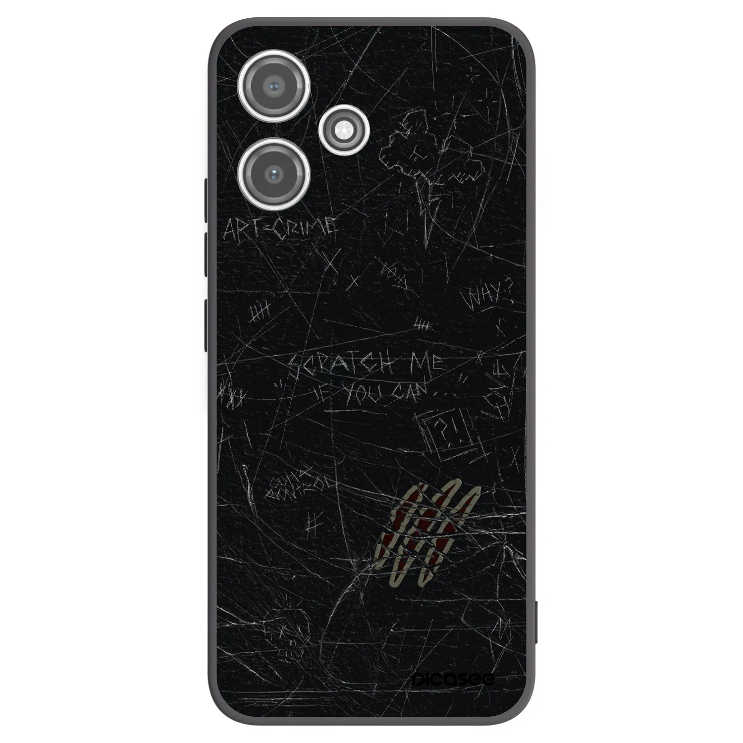 Picasee silikonový černý obal pro Xiaomi Redmi 12 5G - SCRATCH