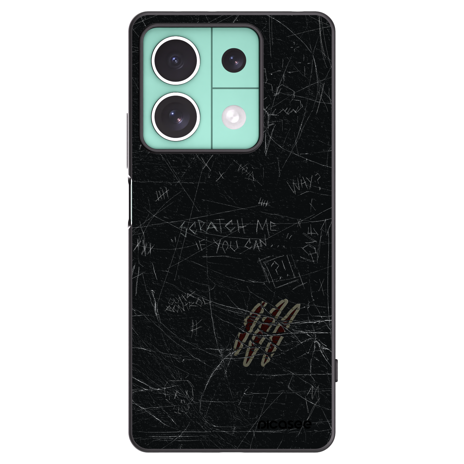 Picasee silikonový černý obal pro Xiaomi Redmi Note 13 5G - SCRATCH