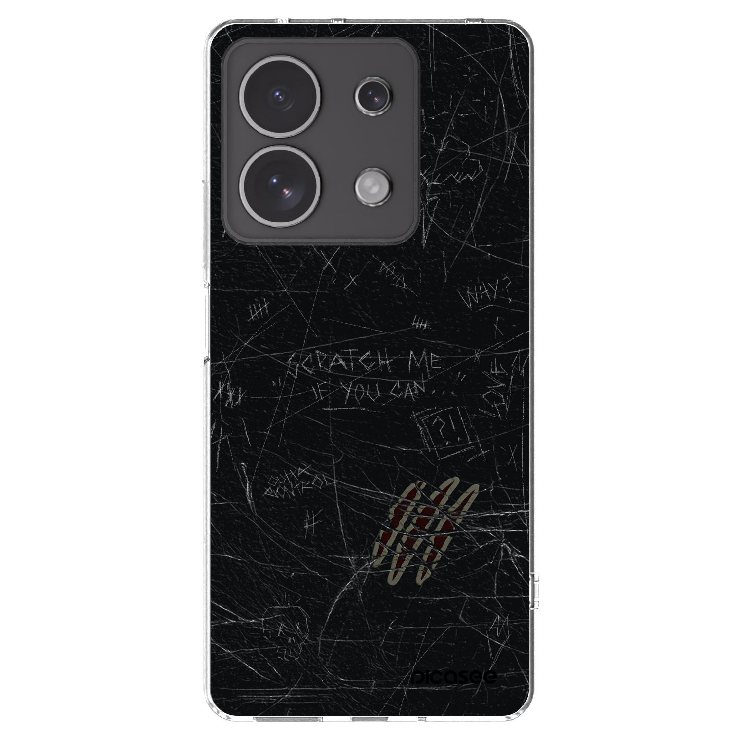 Picasee silikonový průhledný obal pro Xiaomi Redmi Note 13 4G - SCRATCH