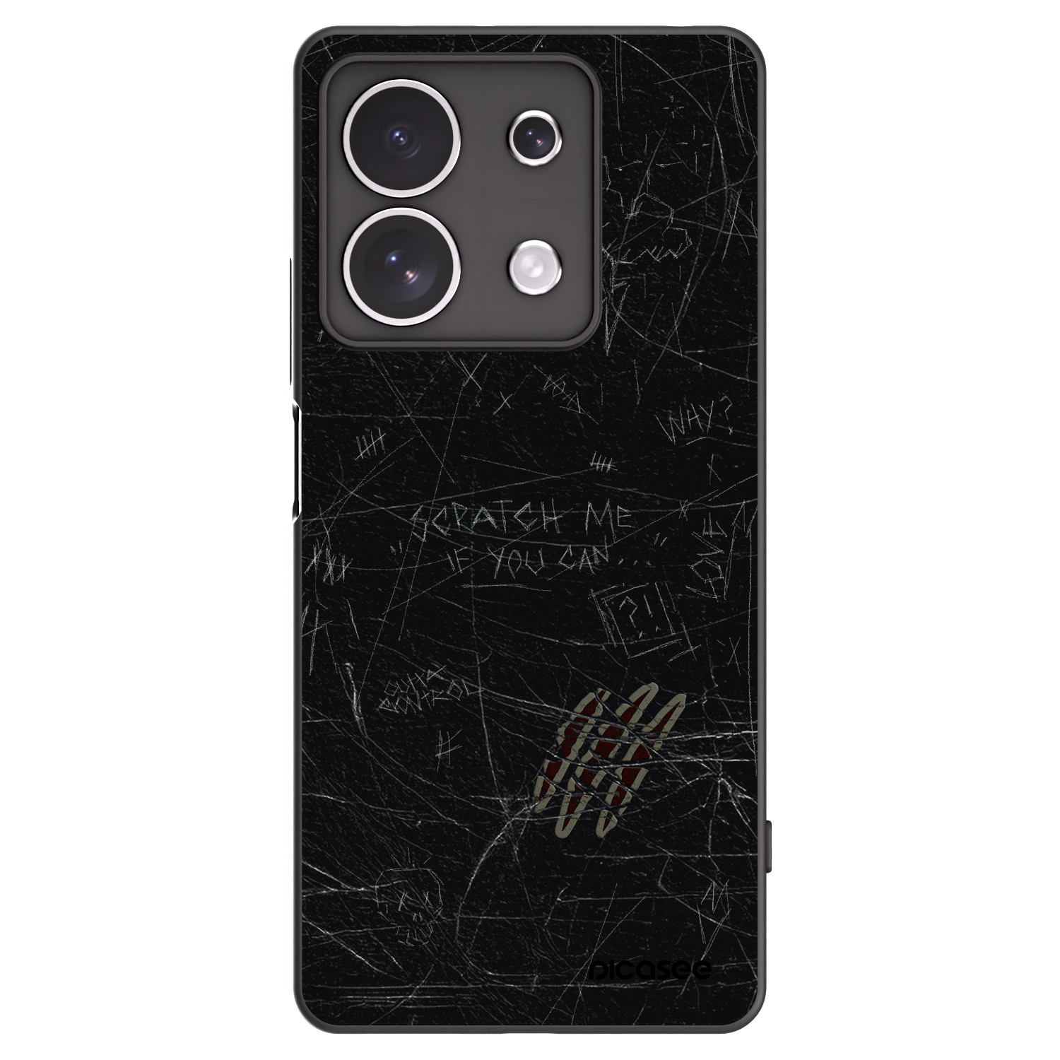 Picasee silikonový černý obal pro Xiaomi Redmi Note 13 4G - SCRATCH