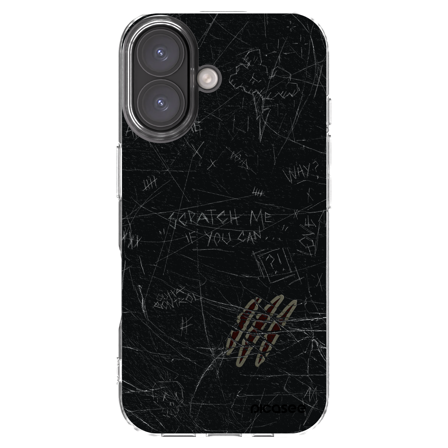 Picasee silikonový průhledný obal pro Apple iPhone 16 - SCRATCH