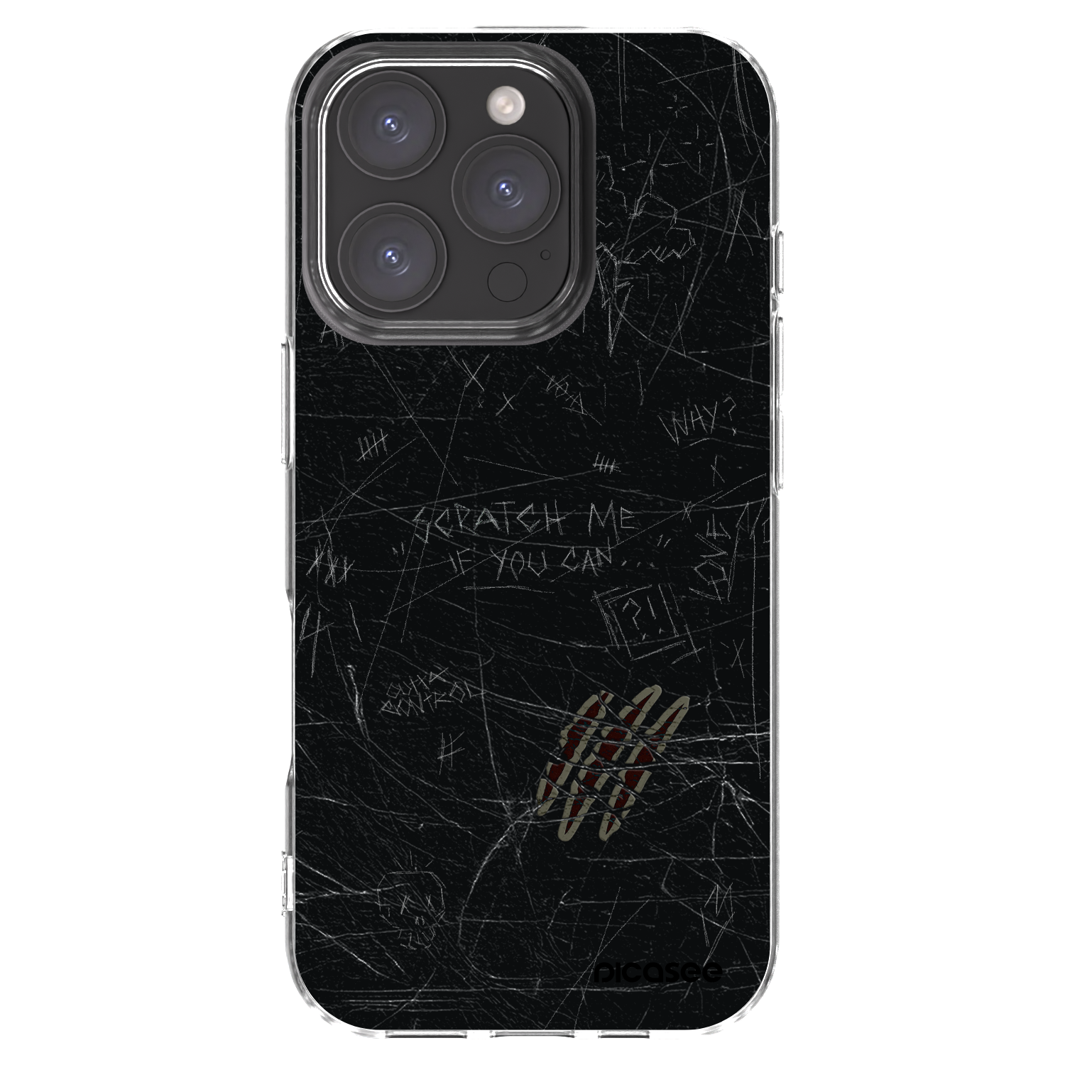 Picasee silikonový průhledný obal pro Apple iPhone 16 Pro - SCRATCH