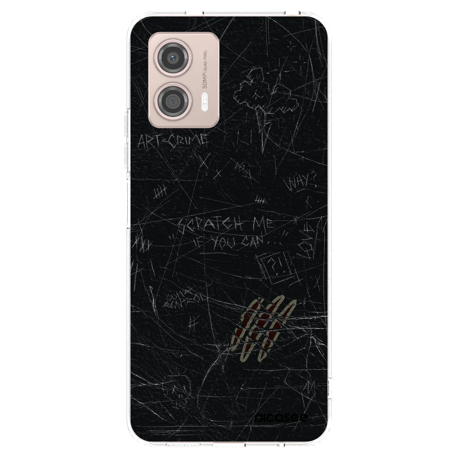 Picasee silikonový průhledný obal pro Motorola Moto G53 5G - SCRATCH