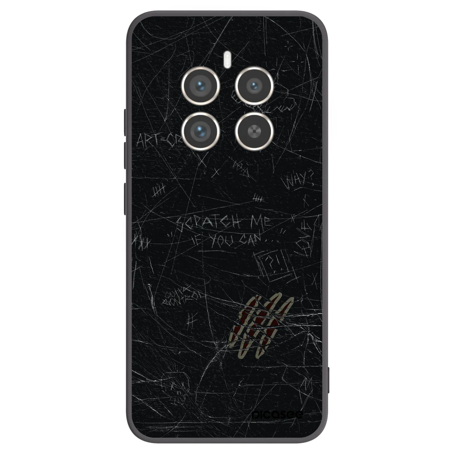 Picasee silikonový černý obal pro Realme 12 Pro 5G - SCRATCH
