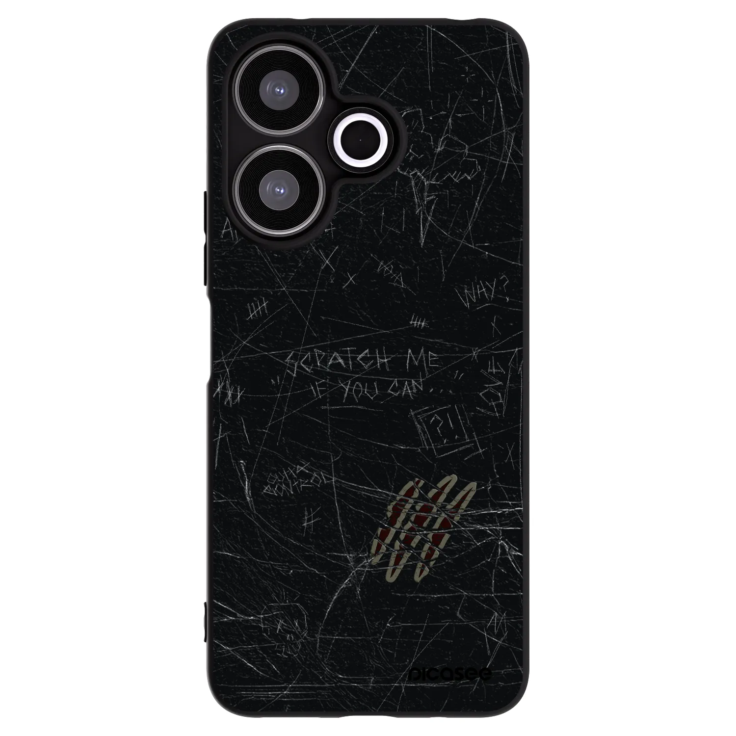 Picasee silikonový černý obal pro Xiaomi Redmi 13 4G - SCRATCH