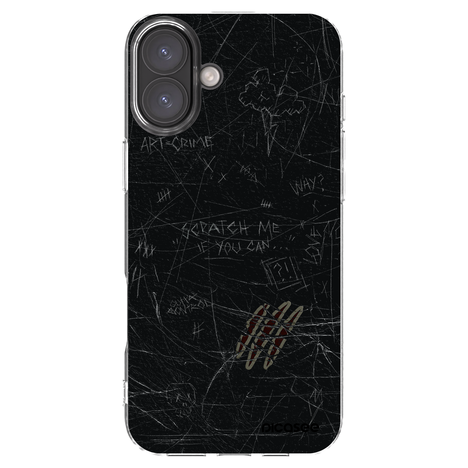 Picasee silikonový průhledný obal pro Apple iPhone 16 Plus - SCRATCH