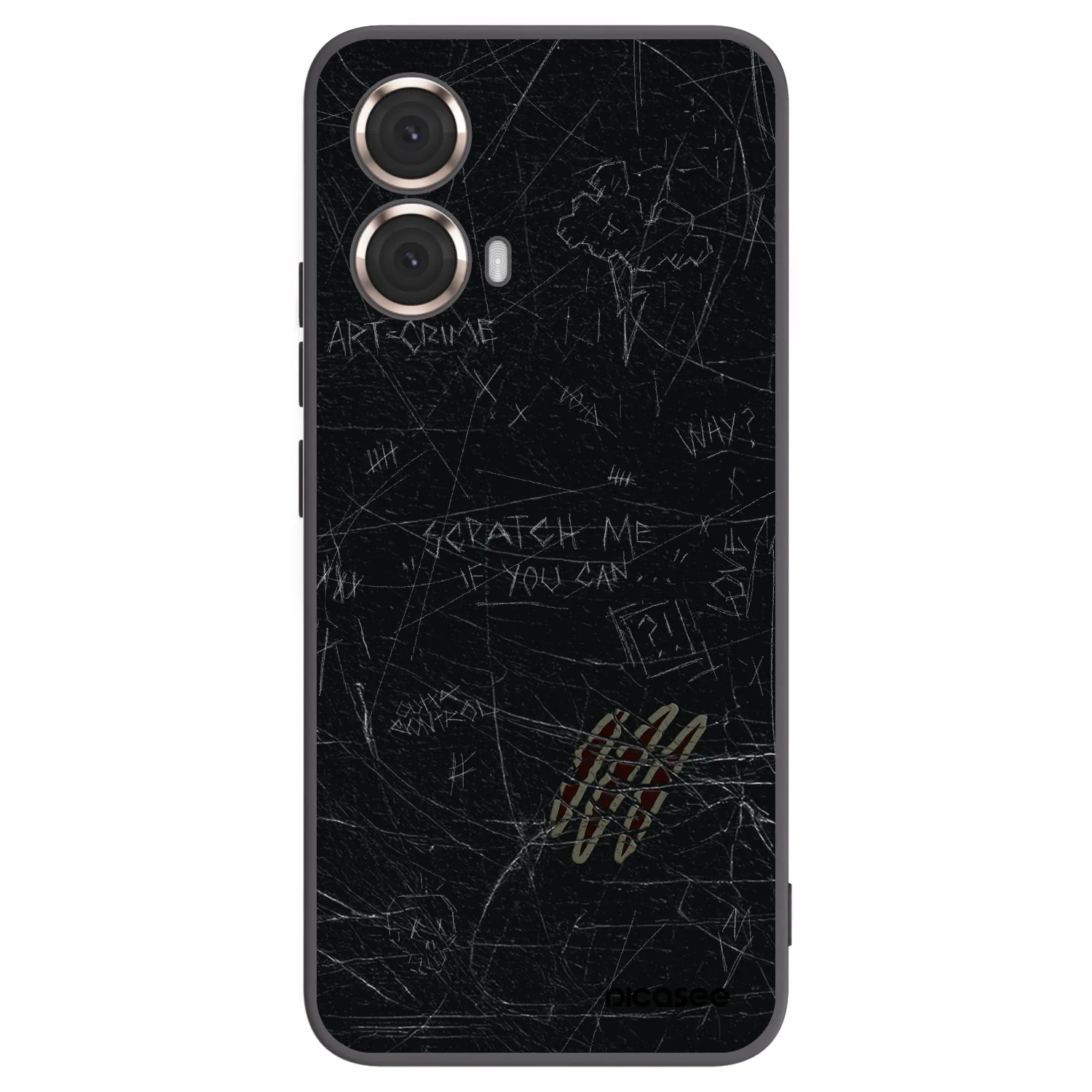 Picasee silikonový černý obal pro Motorola Moto G85 - SCRATCH