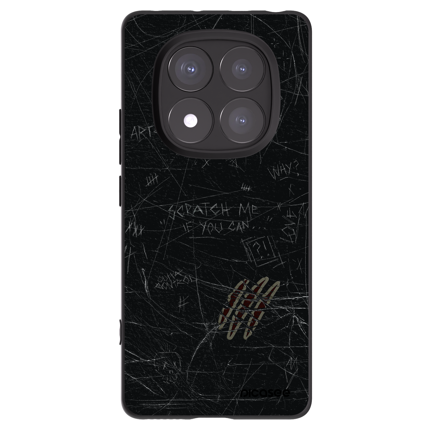 Picasee silikonový černý obal pro Xiaomi Redmi Note 14 Pro 5G - SCRATCH