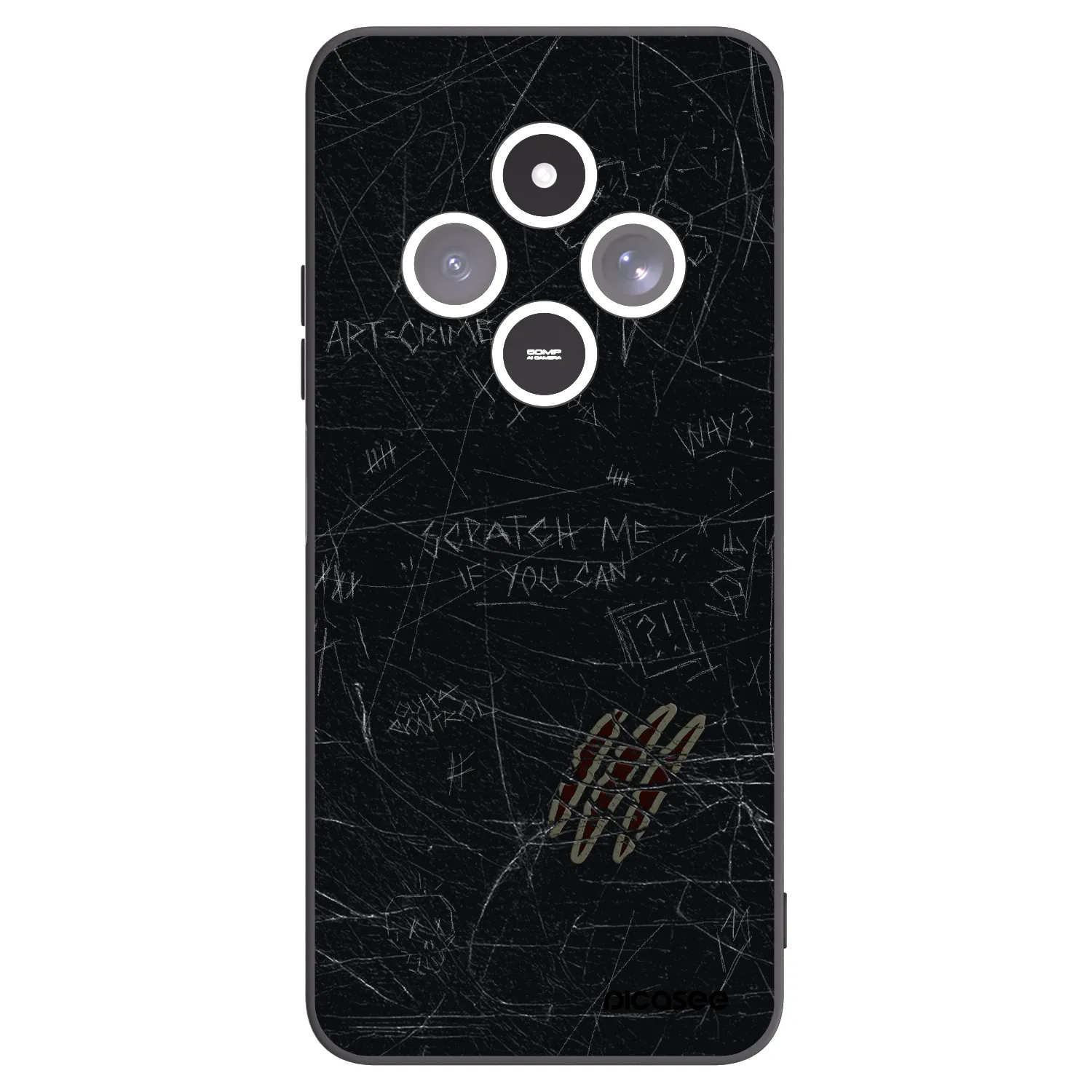 Picasee silikonový černý obal pro Xiaomi Redmi 14C - SCRATCH