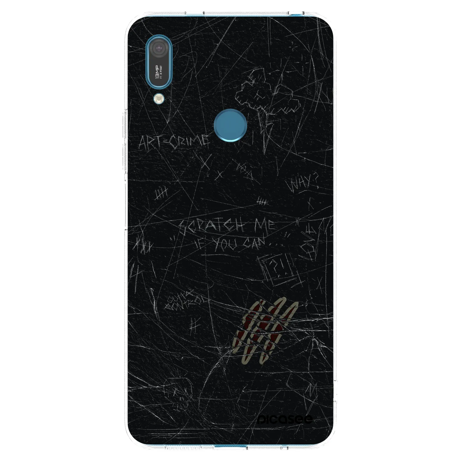 Picasee silikonový průhledný obal pro Huawei Y7 2019 - SCRATCH