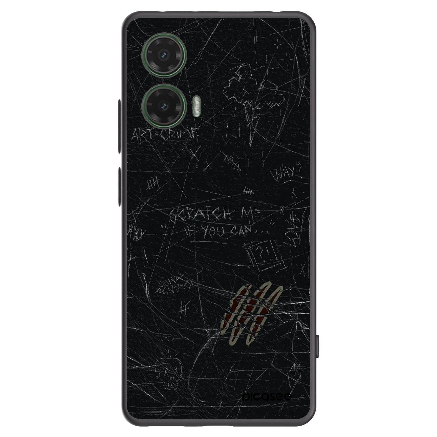 Picasee silikonový černý obal pro Motorola Moto G35 5G - SCRATCH
