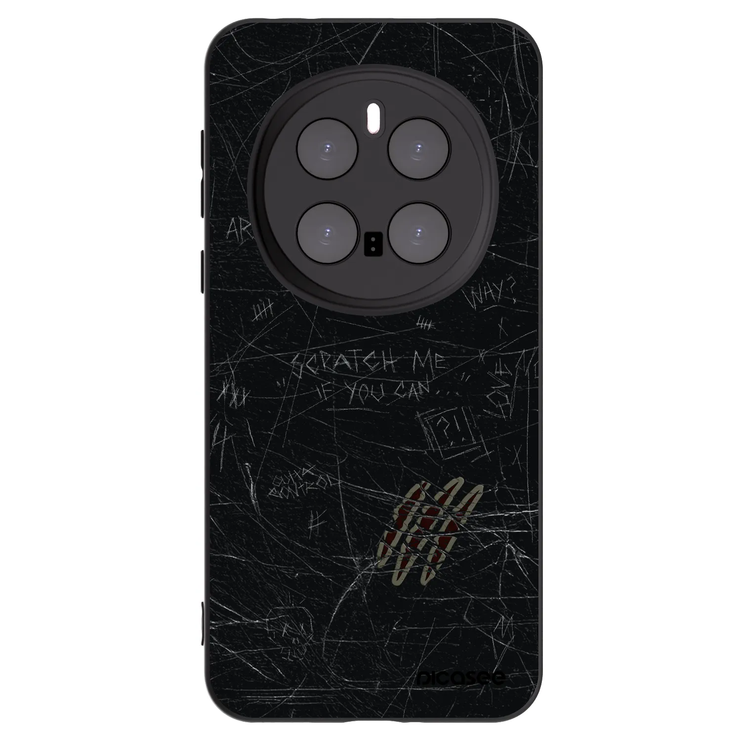 Picasee silikonový černý obal pro Honor Magic7 Pro 5G - SCRATCH