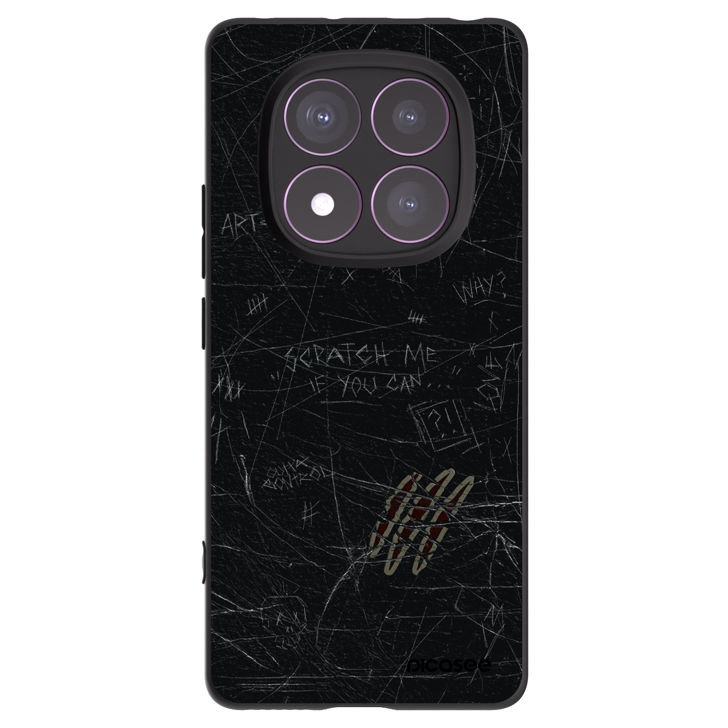 Picasee silikonový černý obal pro Xiaomi Redmi Note 14 Pro 4G - SCRATCH