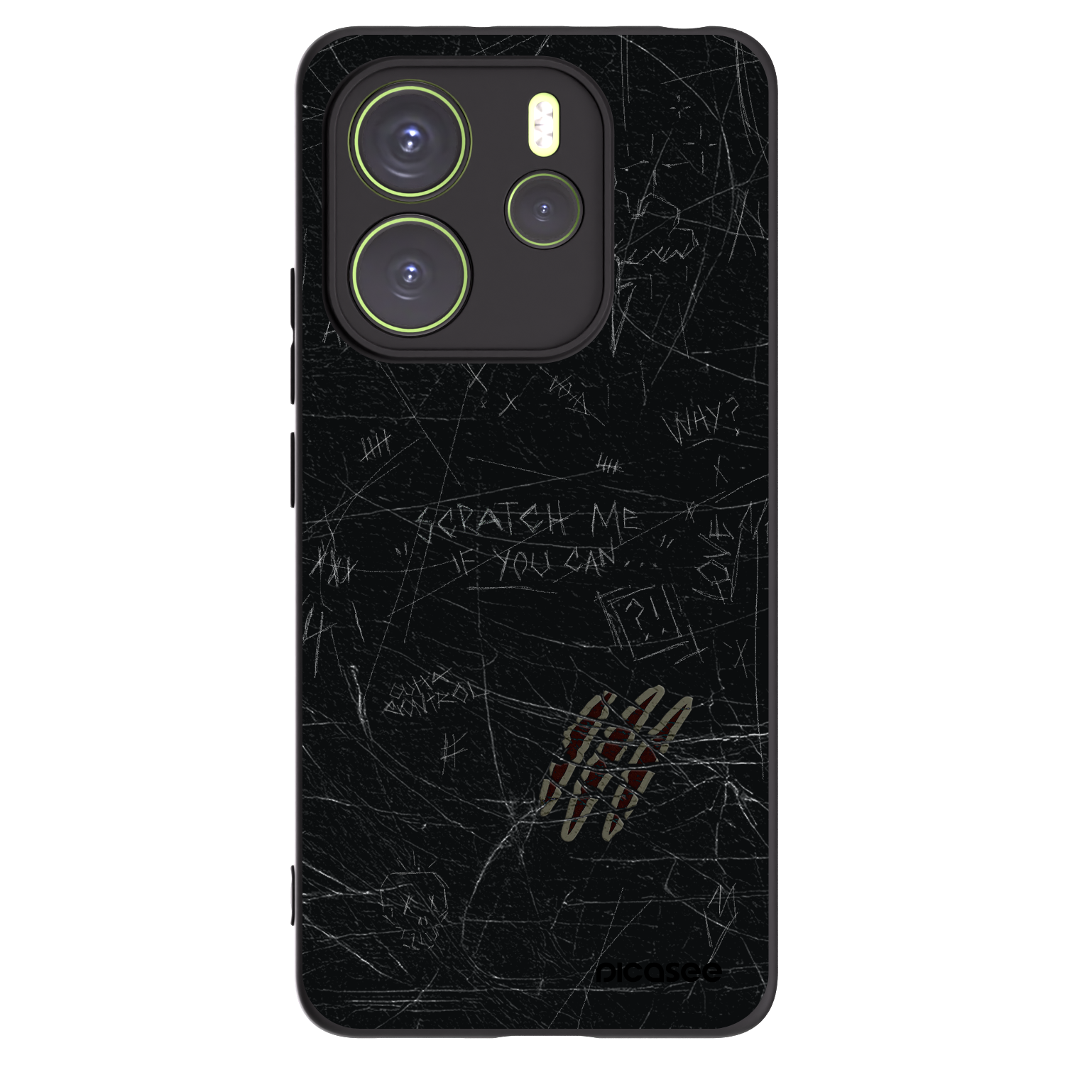Picasee silikonový černý obal pro Xiaomi Redmi Note 14 4G - SCRATCH
