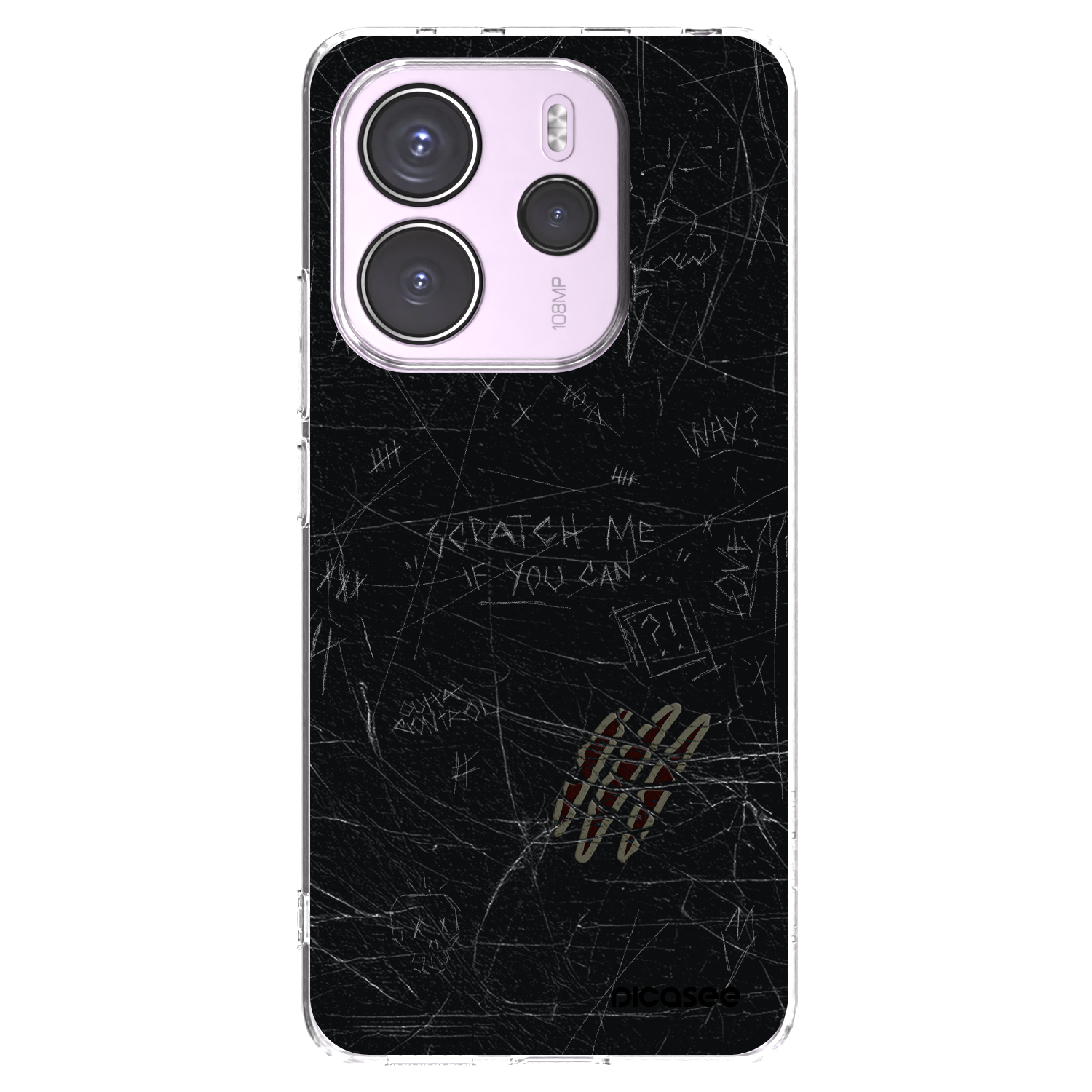 Picasee silikonový průhledný obal pro Xiaomi Redmi Note 14 4G - SCRATCH