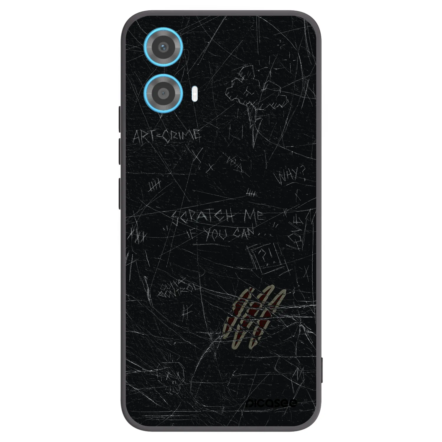 Picasee silikonový černý obal pro Motorola Moto G34 5G - SCRATCH