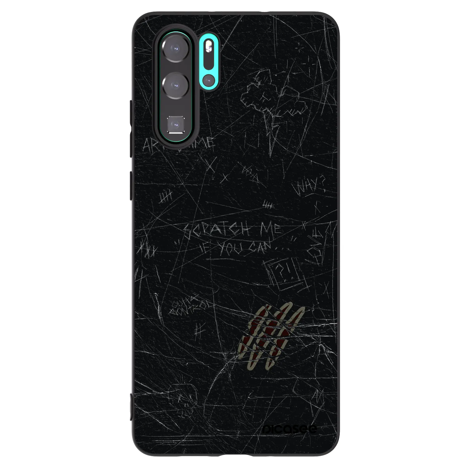 Picasee silikonový černý obal pro Huawei P30 Pro - SCRATCH