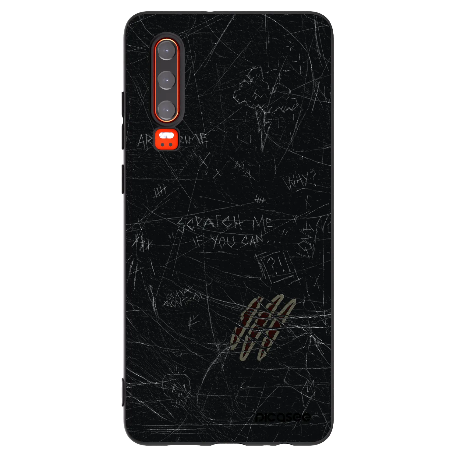 Picasee silikonový černý obal pro Huawei P30 - SCRATCH