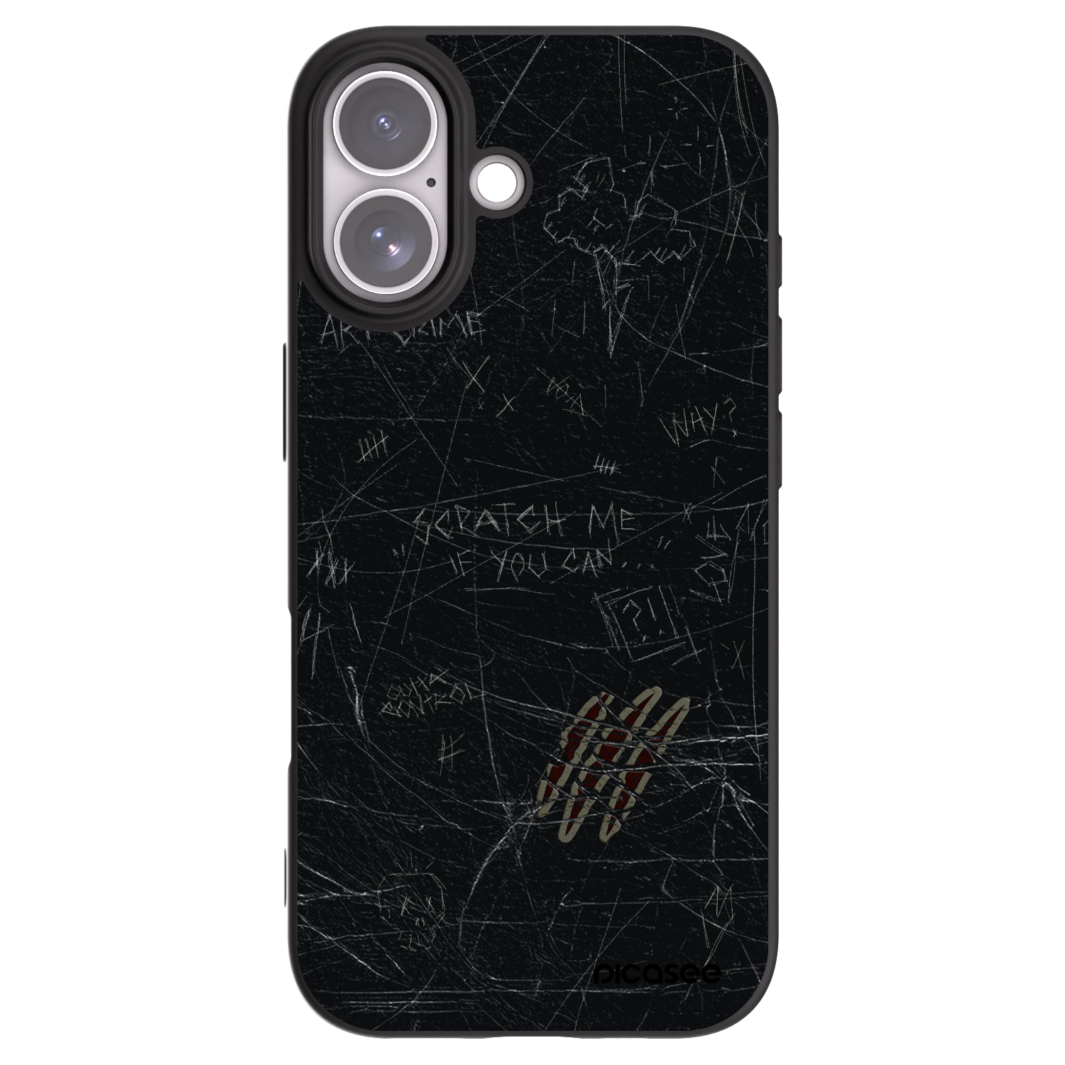 Picasee silikonový černý obal pro Apple iPhone 17 - SCRATCH