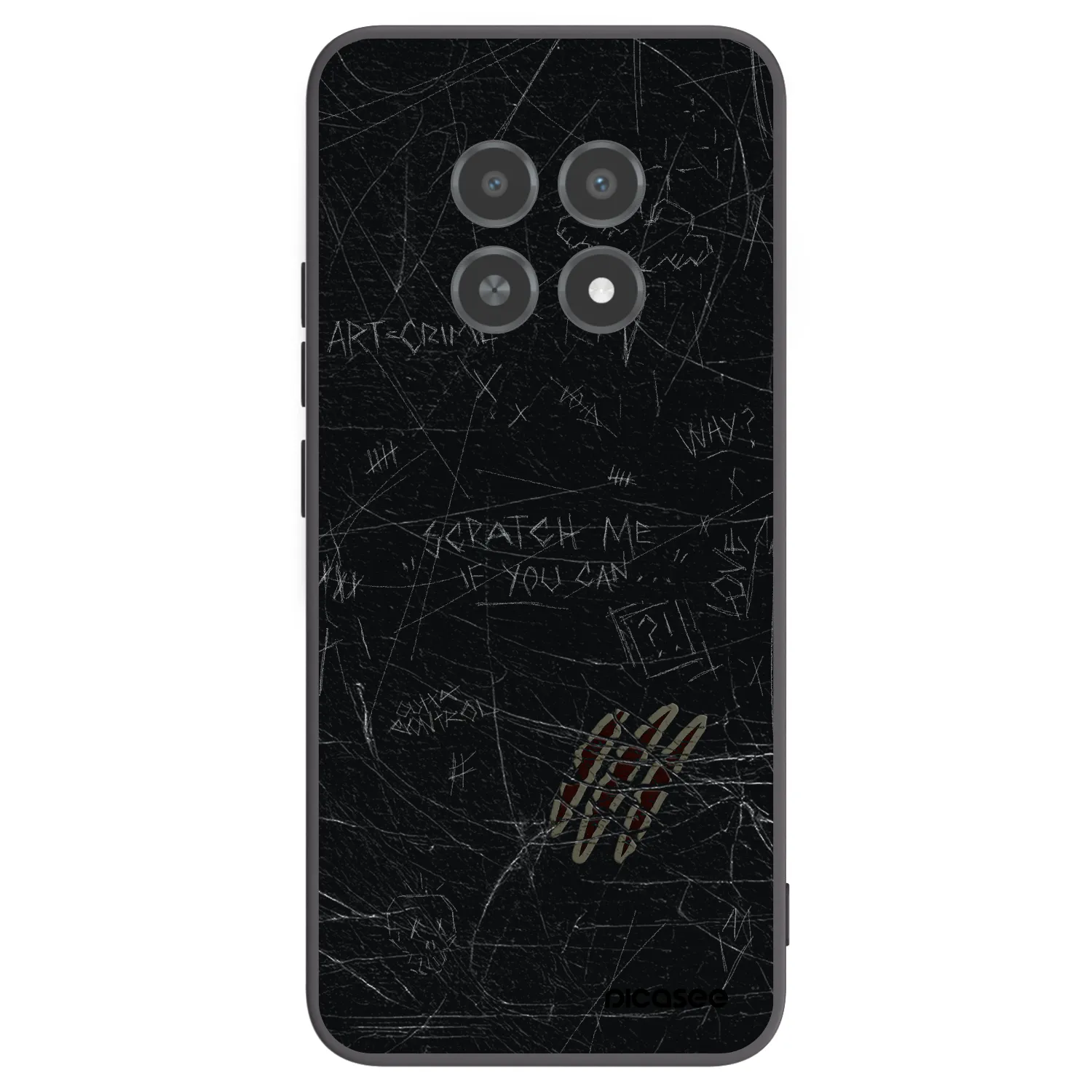 Picasee silikonový černý obal pro Realme 12X - SCRATCH