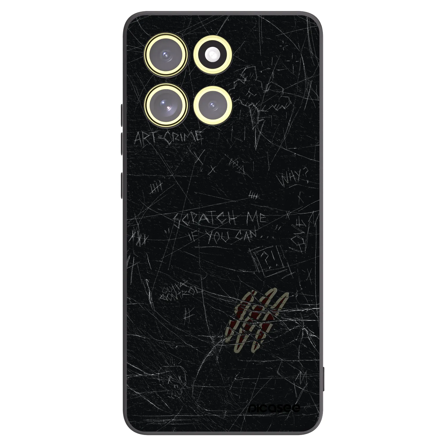 Picasee silikonový černý obal pro Motorola Moto G86 5G - SCRATCH