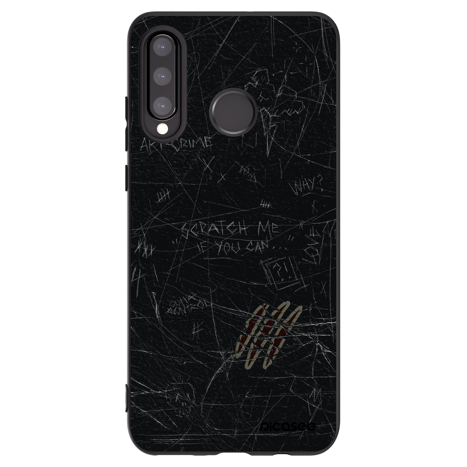 Picasee silikonový černý obal pro Huawei P30 Lite - SCRATCH