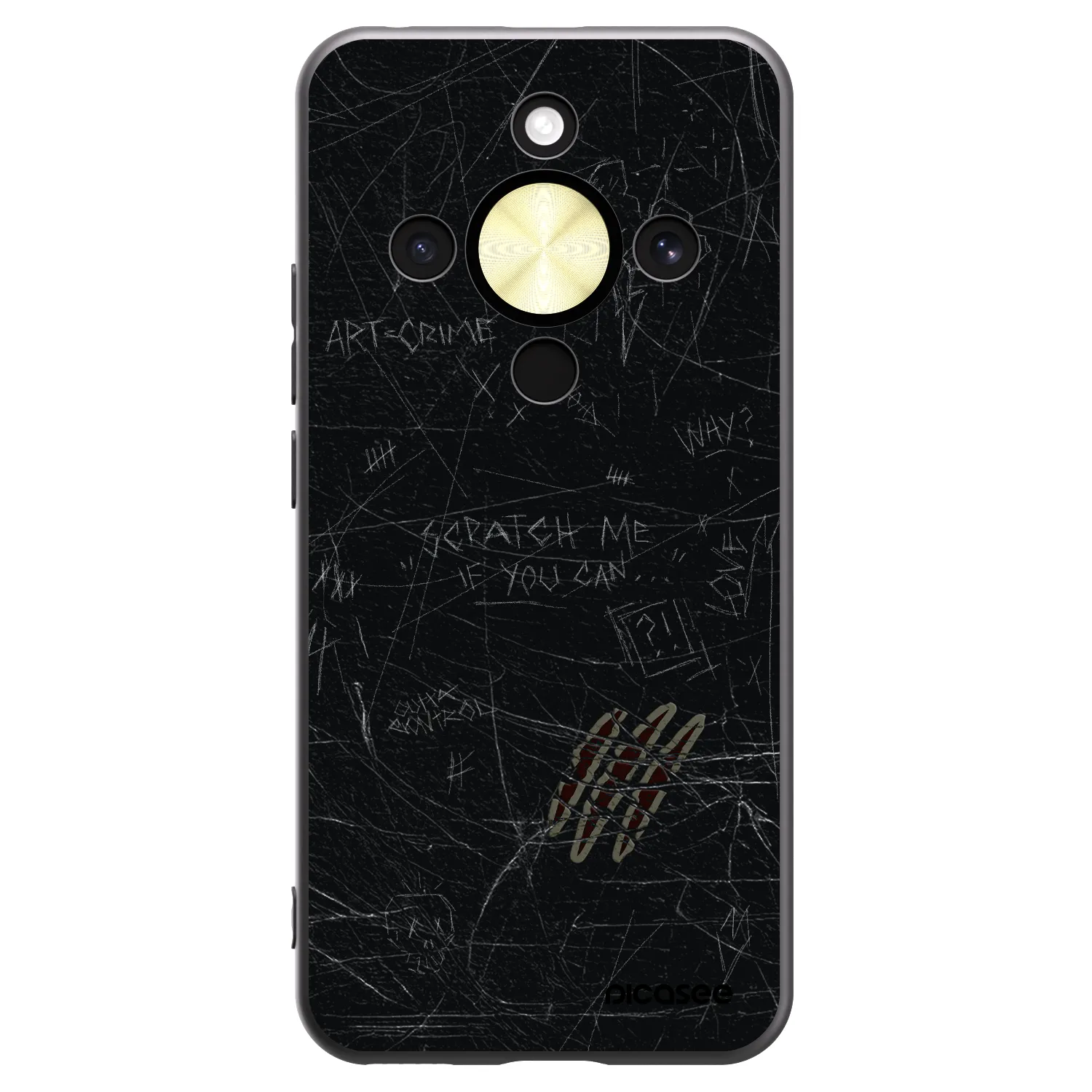 Picasee silikonový černý obal pro Honor Magic8 Lite 5G - SCRATCH