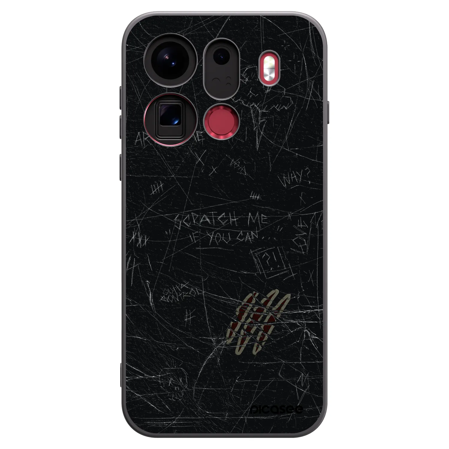 Picasee silikonový černý obal pro OPPO Find X9 Pro - SCRATCH