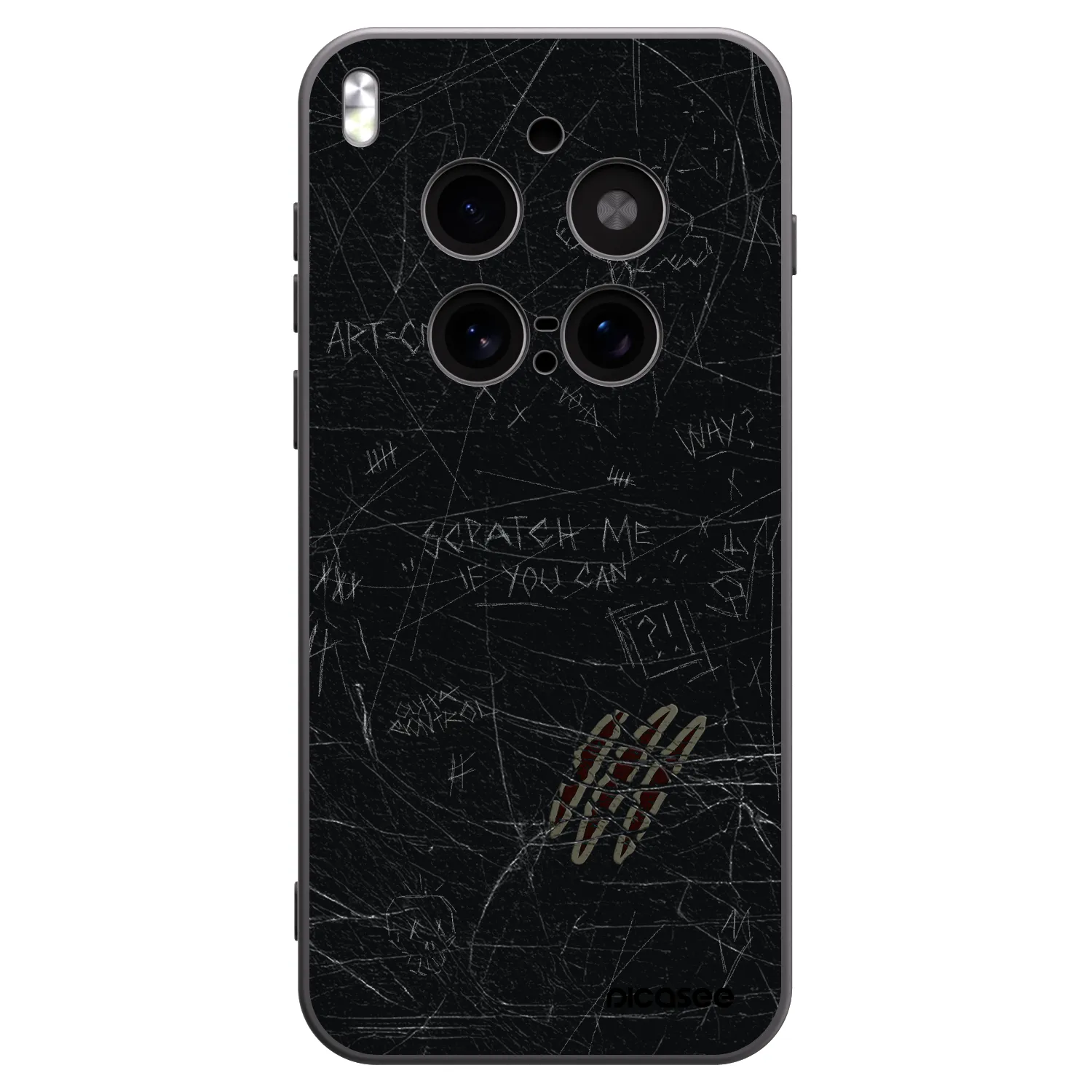 Picasee silikonový černý obal pro Vivo X300 Pro - SCRATCH