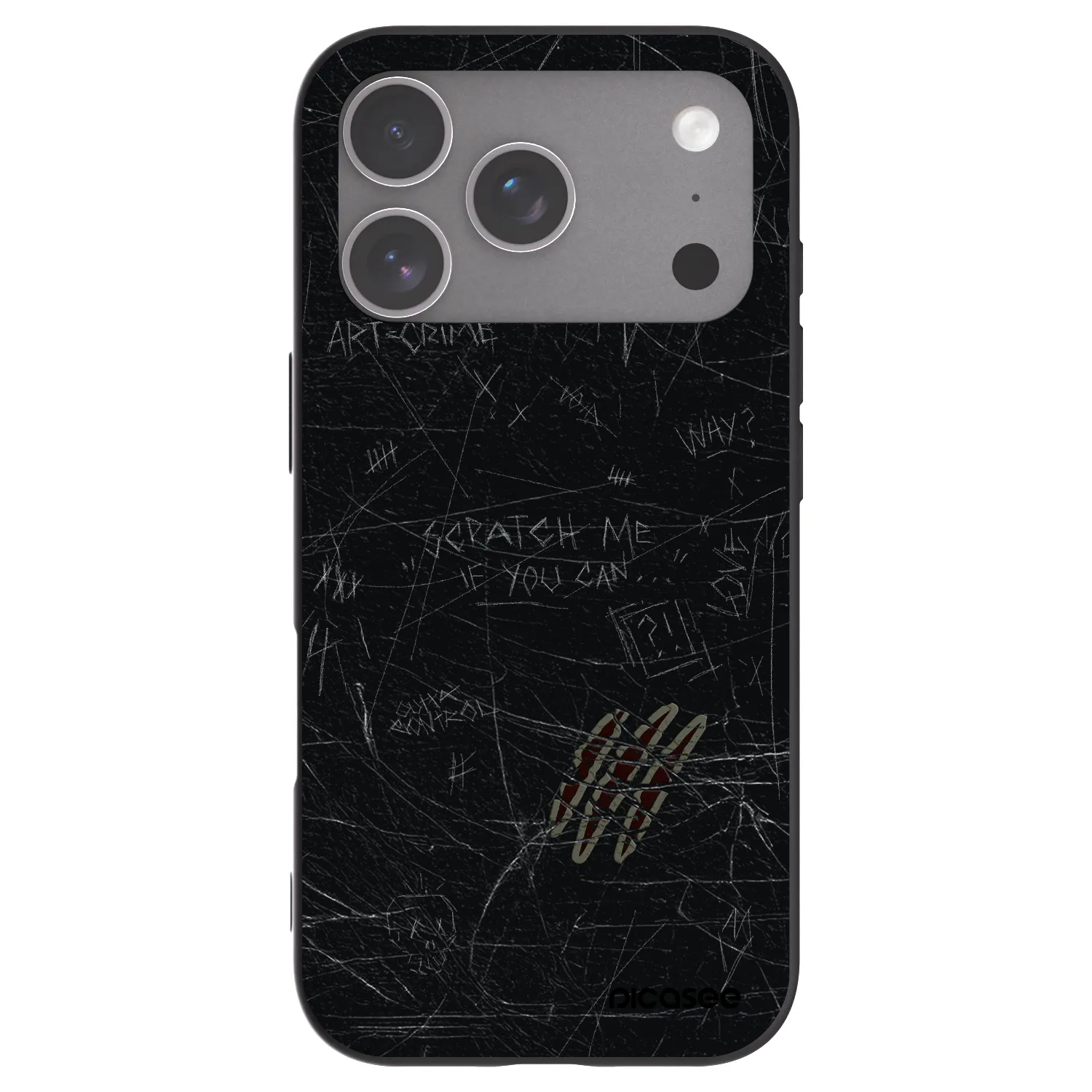 Picasee silikonový černý obal pro Apple iPhone 18 Pro - SCRATCH