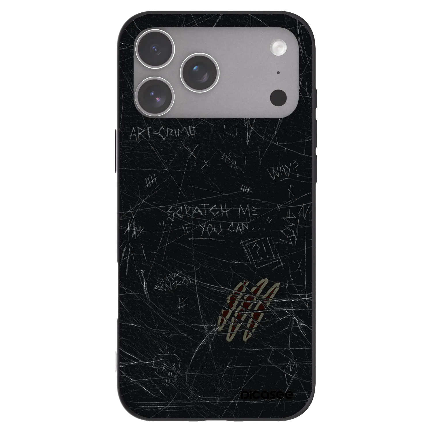 Picasee silikonový černý obal pro Apple iPhone 18 Pro Max - SCRATCH