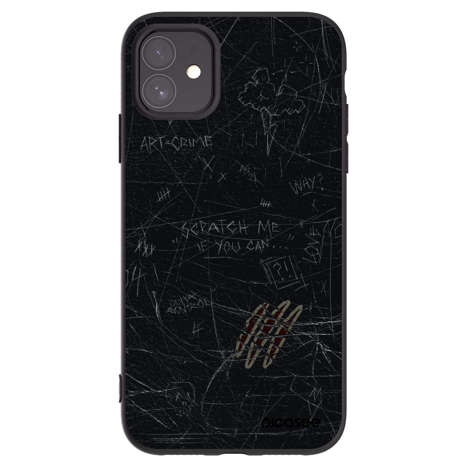 Picasee silikonový černý obal pro Apple iPhone 11 - SCRATCH
