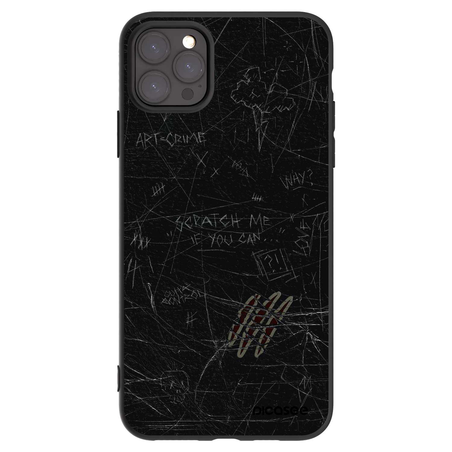 Picasee silikonový černý obal pro Apple iPhone 11 Pro Max - SCRATCH