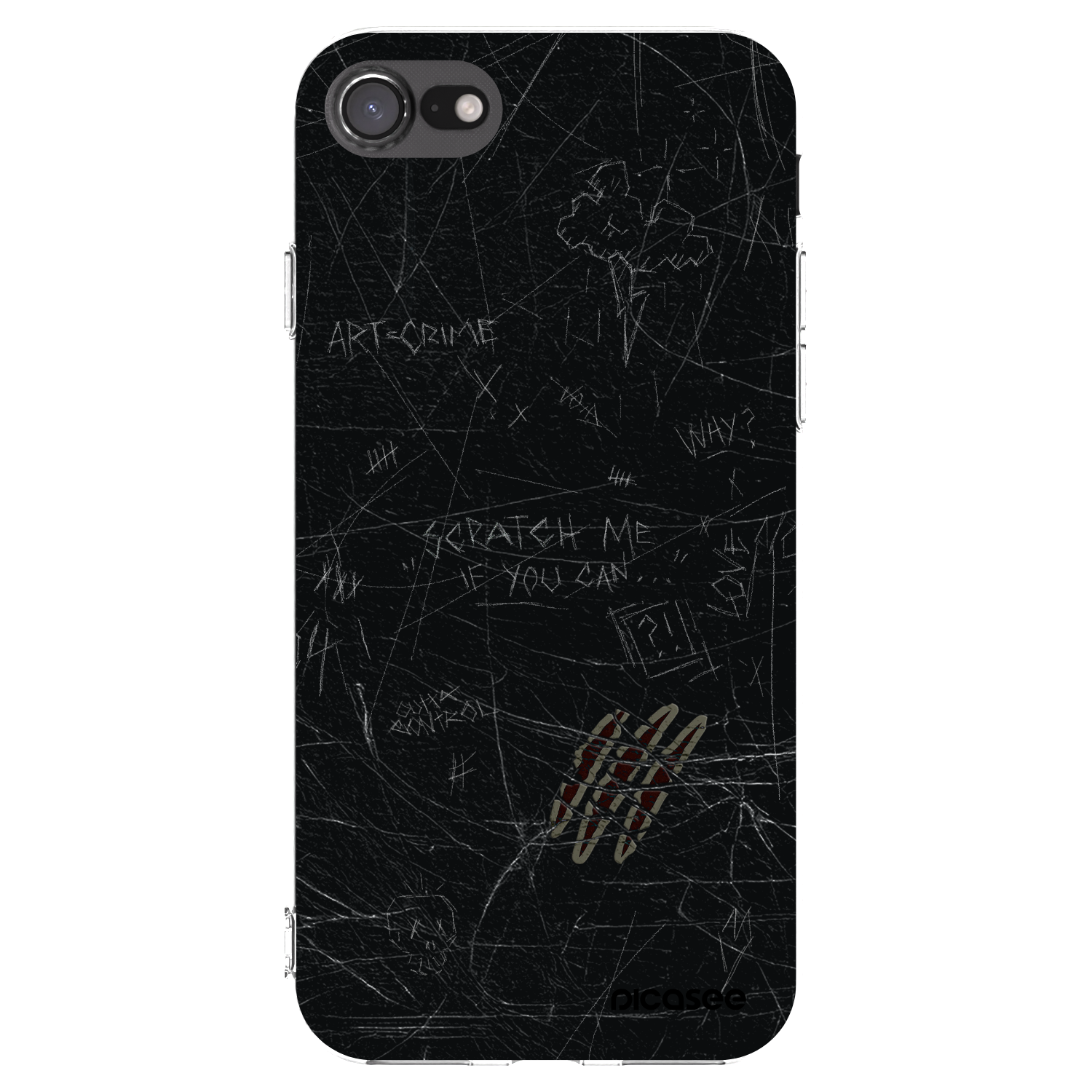 Picasee silikonový průhledný obal pro Apple iPhone 8 - SCRATCH