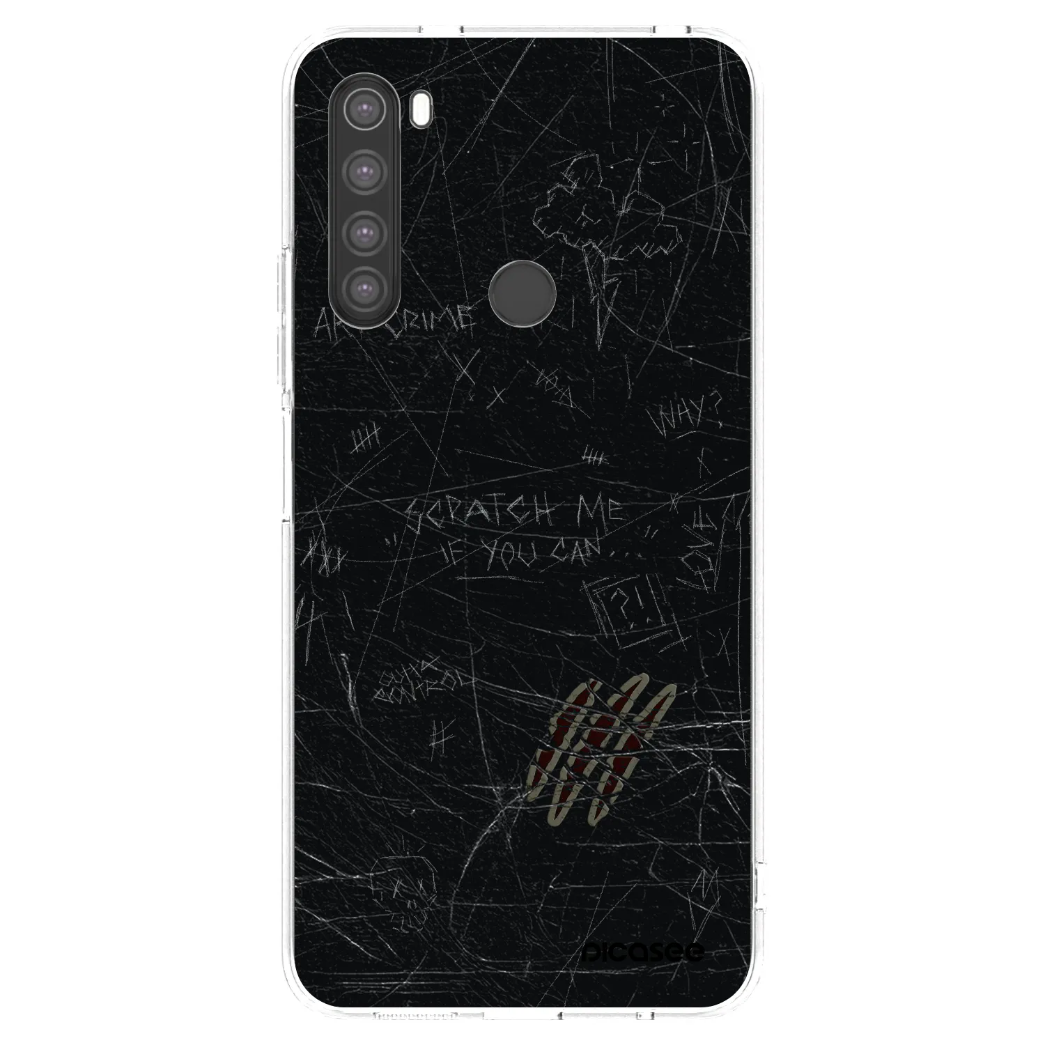Picasee silikonový průhledný obal pro Xiaomi Redmi Note 8 - SCRATCH