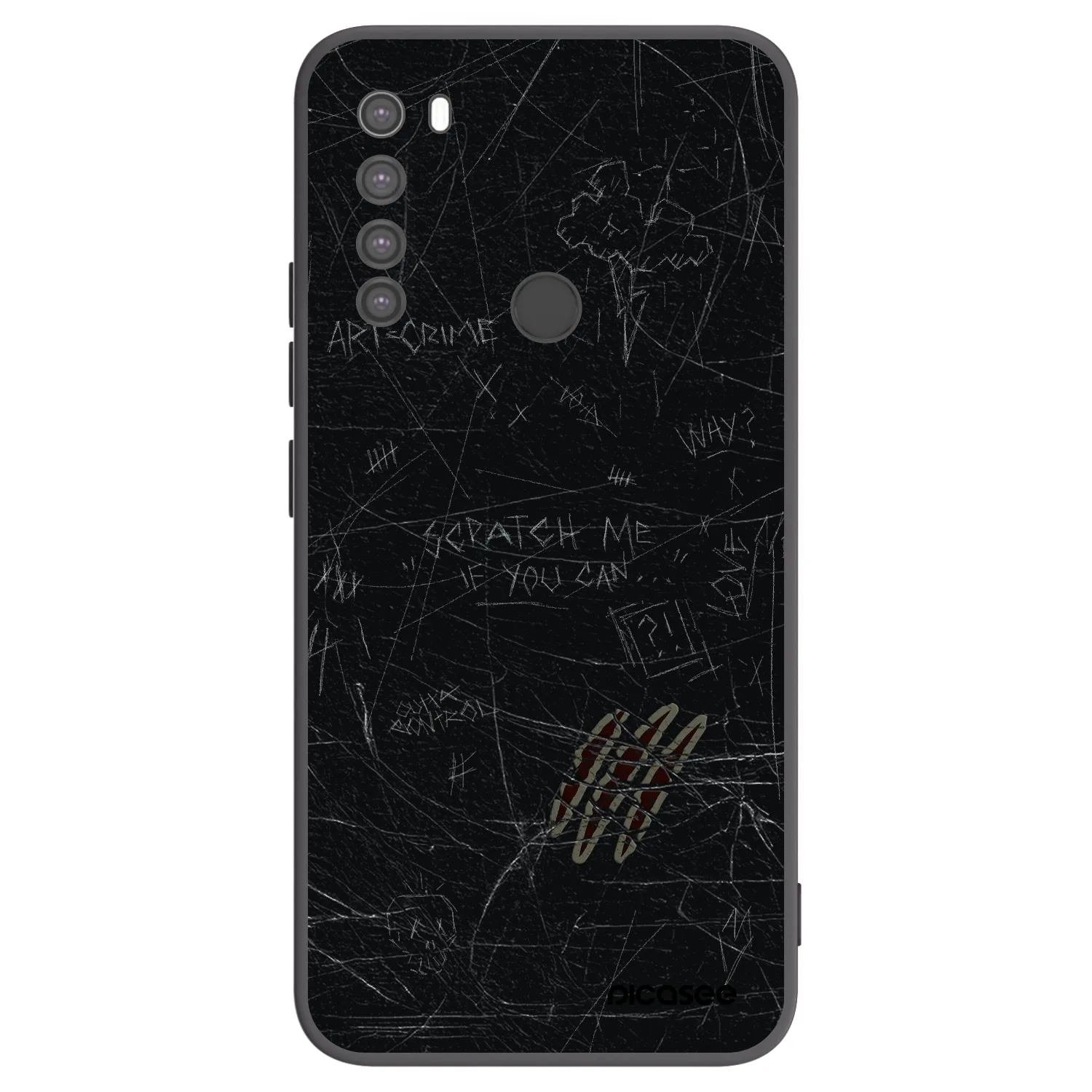 Picasee silikonový černý obal pro Xiaomi Redmi Note 8 - SCRATCH