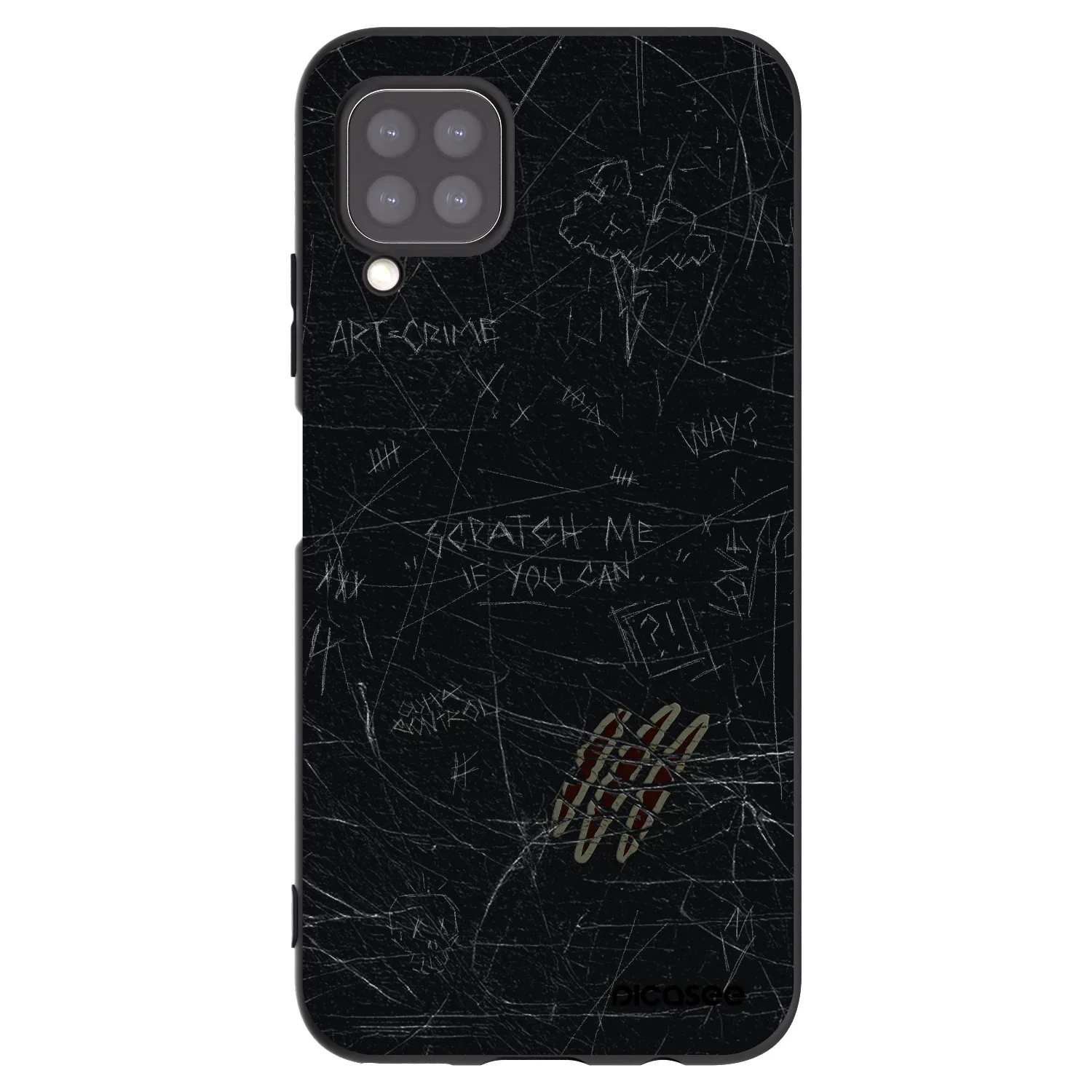 Picasee silikonový černý obal pro Huawei P40 Lite - SCRATCH