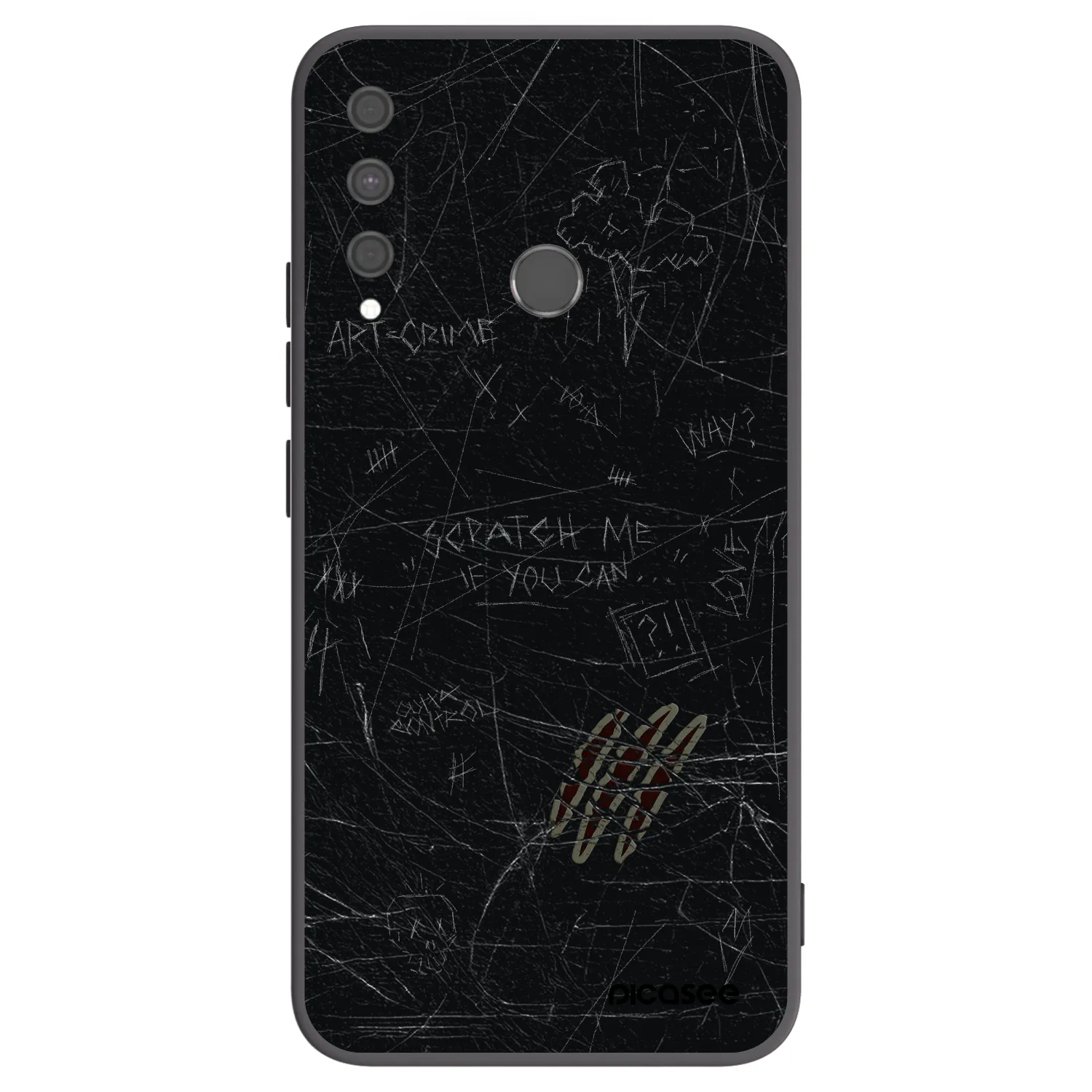 Picasee silikonový černý obal pro Huawei P40 Lite E - SCRATCH