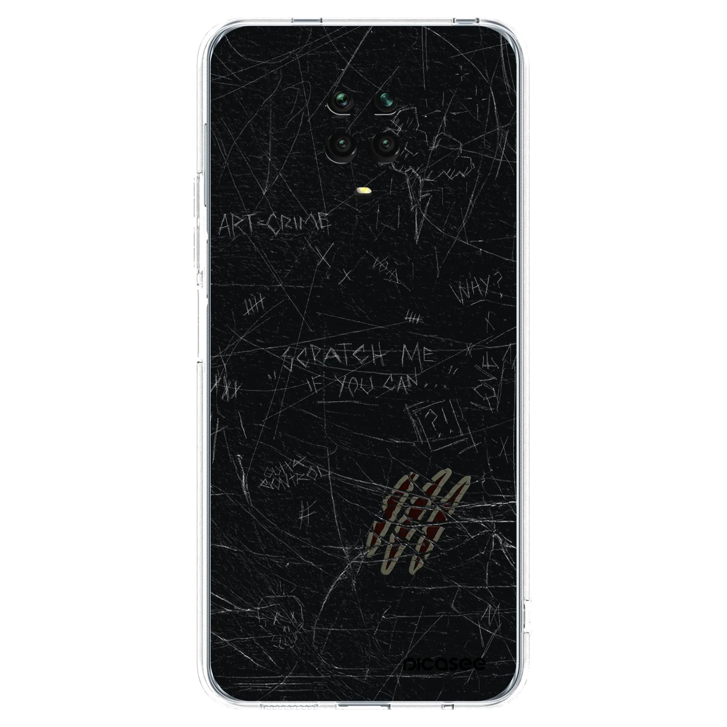 Picasee silikonový průhledný obal pro Xiaomi Redmi Note 9 Pro - SCRATCH