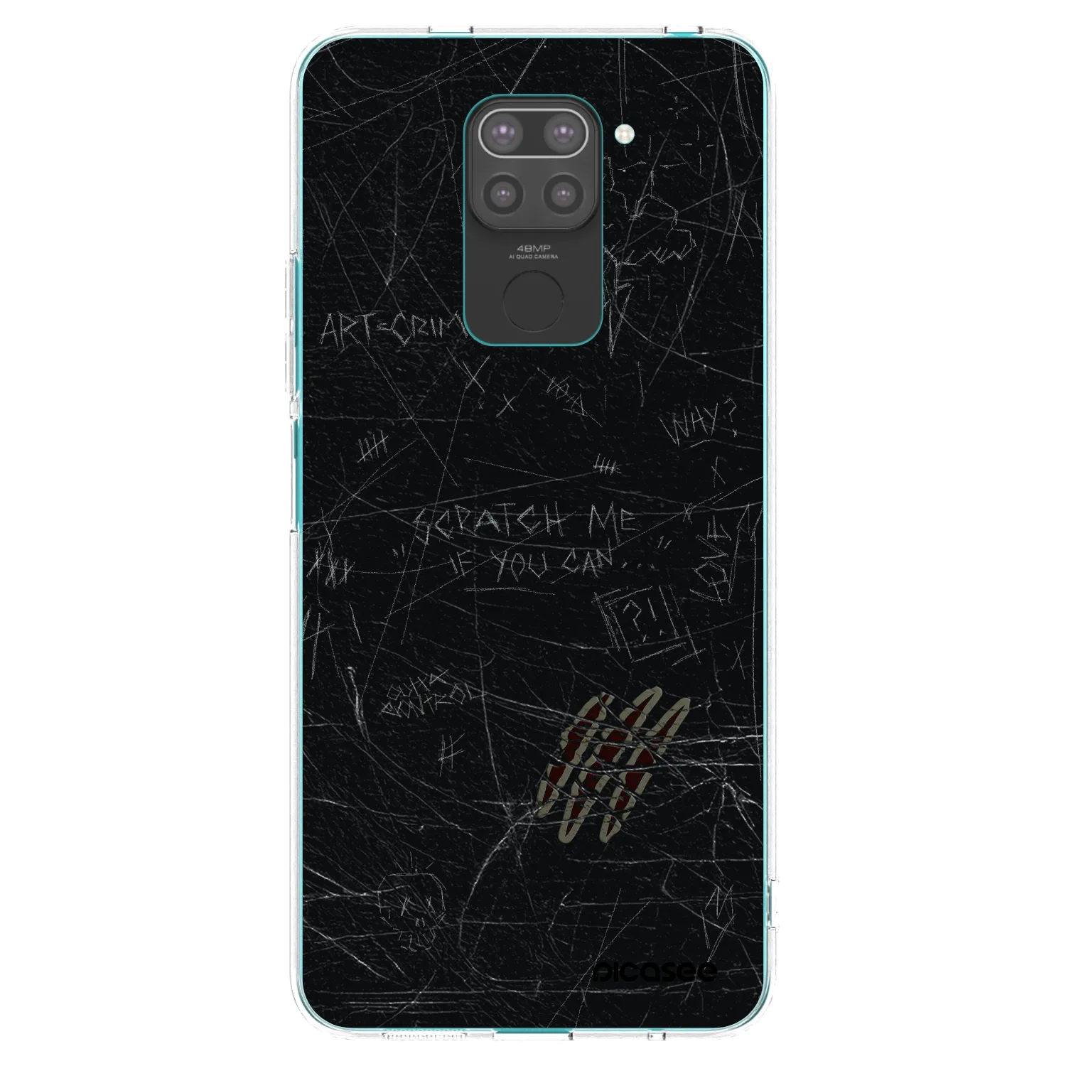 Picasee silikonový černý obal pro Xiaomi Redmi Note 9 - SCRATCH