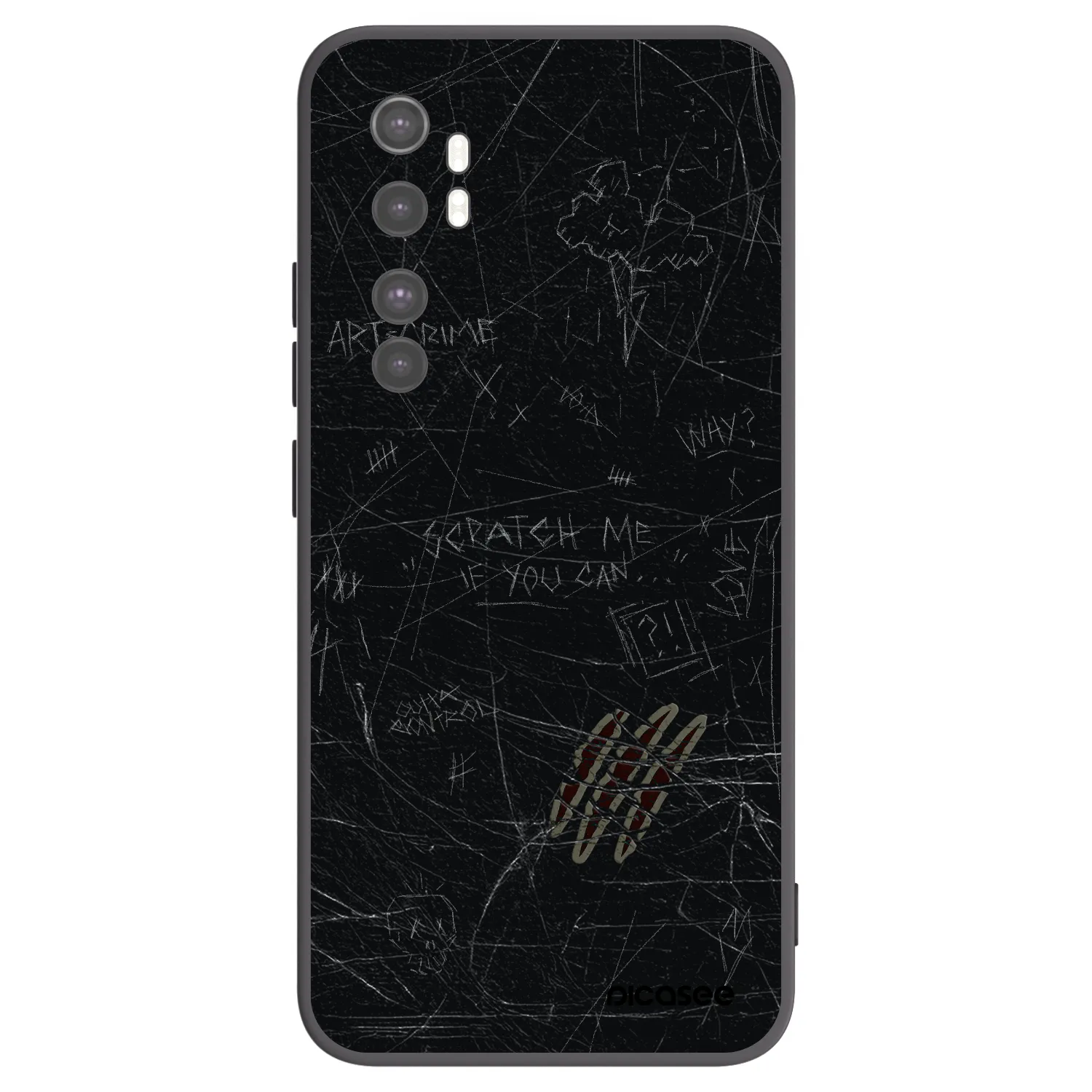 Picasee silikonový černý obal pro Xiaomi Mi Note 10 Lite - SCRATCH