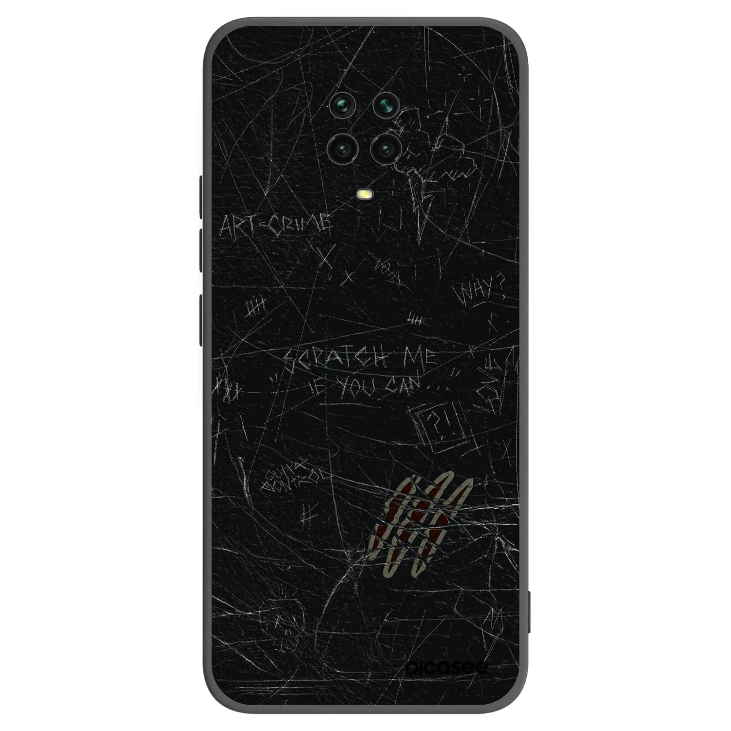 Picasee silikonový černý obal pro Xiaomi Redmi Note 9S - SCRATCH
