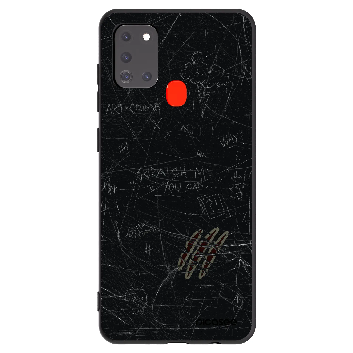 Picasee silikonový černý obal pro Samsung Galaxy A21s - SCRATCH